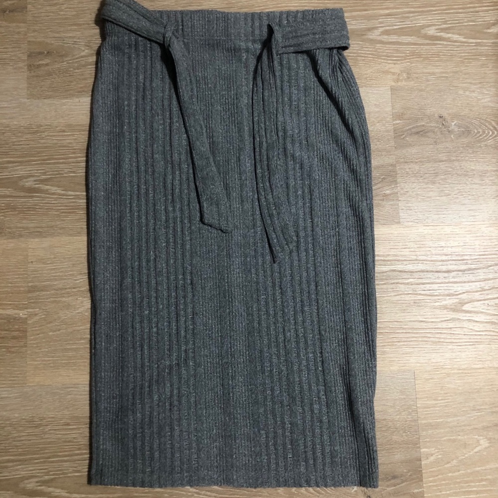 Gray Midi Skirt NWT